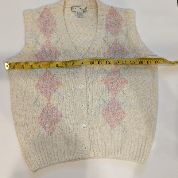 Vintage Argyle Silk Angora Blend Sweater Vest - Picture 8 of 12
